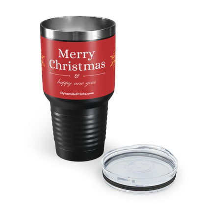 Merry Christmas & Happy New Year Ringneck Tumbler, 30oz - Trump Tees