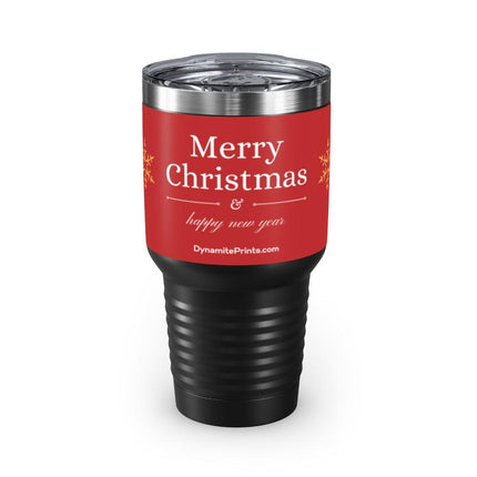 Merry Christmas & Happy New Year Ringneck Tumbler, 30oz - Trump Tees