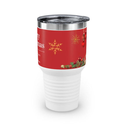 Merry Christmas & Happy New Year Ringneck Tumbler, 30oz - Trump Tees