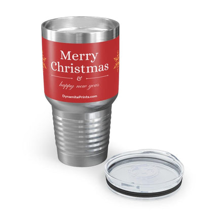 Merry Christmas & Happy New Year Ringneck Tumbler, 30oz - Trump Tees