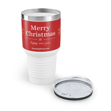 Merry Christmas & Happy New Year Ringneck Tumbler, 30oz - Trump Tees