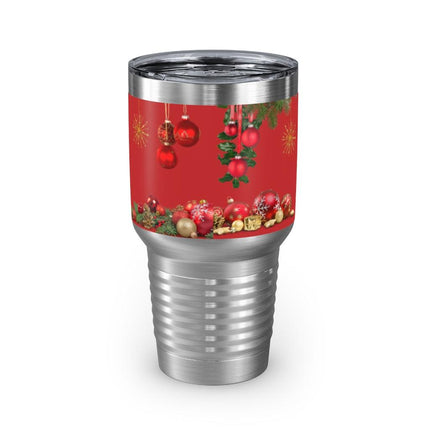 Merry Christmas & Happy New Year Ringneck Tumbler, 30oz - Trump Tees