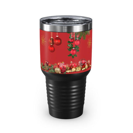 Merry Christmas & Happy New Year Ringneck Tumbler, 30oz - Trump Tees