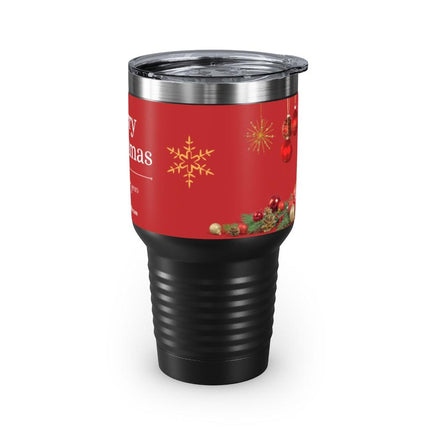 Merry Christmas & Happy New Year Ringneck Tumbler, 30oz - Trump Tees