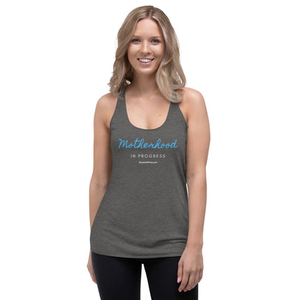 Motherhood In Progress Women's Racerback Tank - Trump Tees