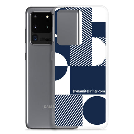 Navy Geometric Clear Case for Samsung® - Trump Tees