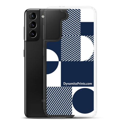 Navy Geometric Clear Case for Samsung® - Trump Tees