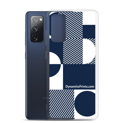 Navy Geometric Clear Case for Samsung® - Trump Tees