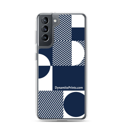 Navy Geometric Clear Case for Samsung® - Trump Tees