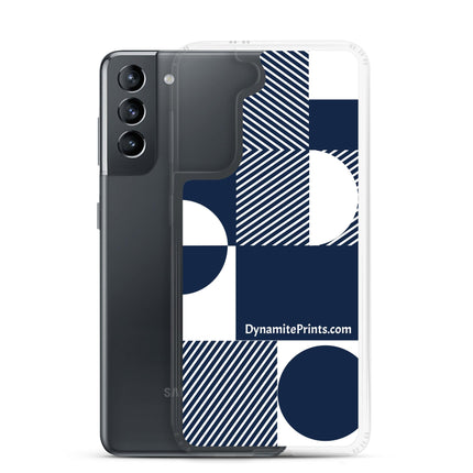 Navy Geometric Clear Case for Samsung® - Trump Tees