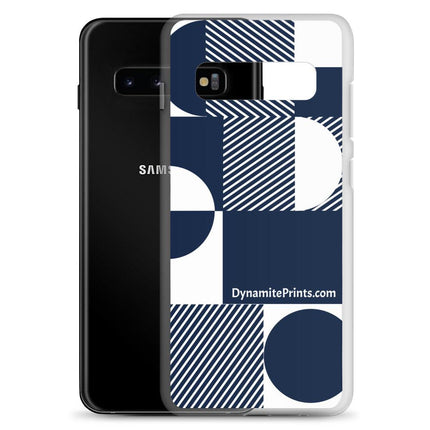 Navy Geometric Clear Case for Samsung® - Trump Tees