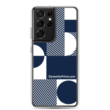 Navy Geometric Clear Case for Samsung® - Trump Tees