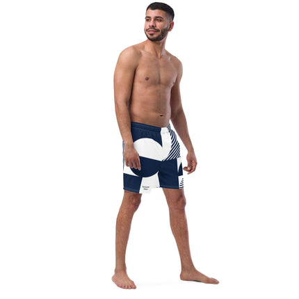 Navy Geometric Men's Boardshorts - Trump Tees