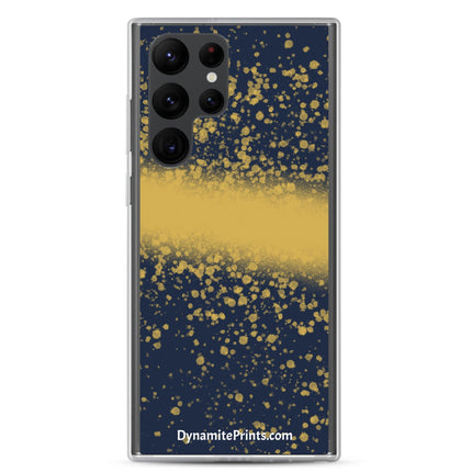 Navy & Gold Splatter Clear Case for Samsung® - Trump Tees