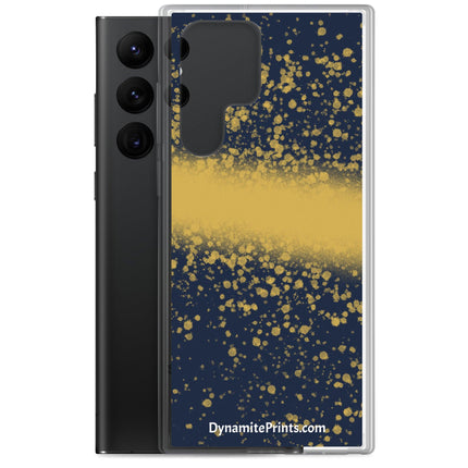 Navy & Gold Splatter Clear Case for Samsung® - Trump Tees