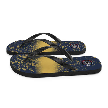 Navy & Gold Splatter Flip - Flops - Trump Tees