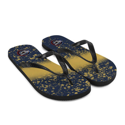 Navy & Gold Splatter Flip - Flops - Trump Tees