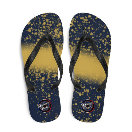 Navy & Gold Splatter Flip - Flops - Trump Tees