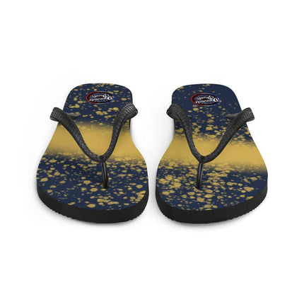 Navy & Gold Splatter Flip - Flops - Trump Tees