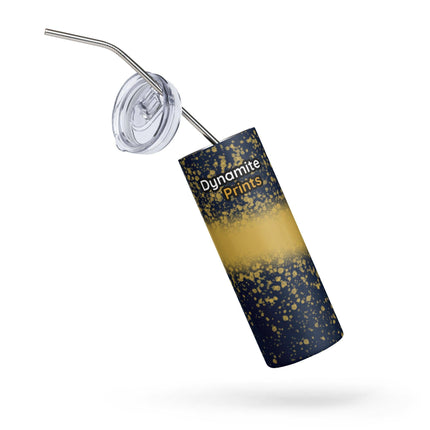 Navy & Gold Splatter Stainless steel tumbler - Trump Tees