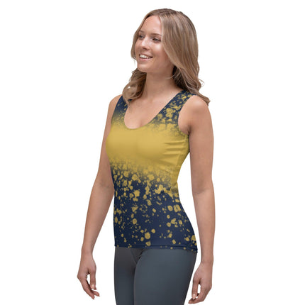 Navy & Gold Splatter Women's Tank Top - Trump Tees