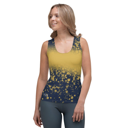 Navy & Gold Splatter Women's Tank Top - Trump Tees