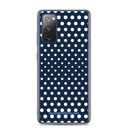 Navy & White Dots Clear Case for Samsung® - Trump Tees