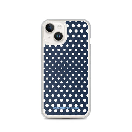 Navy & White Dots iPhone® Case - Trump Tees