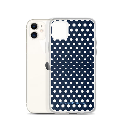 Navy & White Dots iPhone® Case - Trump Tees