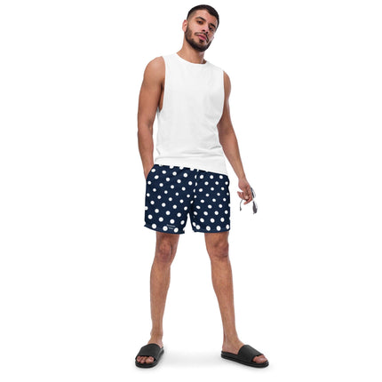 Navy & White Dots Men's Boardshorts - Trump Tees