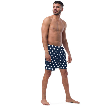 Navy & White Dots Men's Boardshorts - Trump Tees