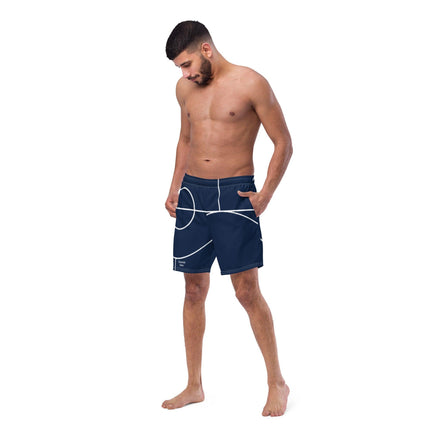 Navy & White Men's Boardshorts - Trump Tees