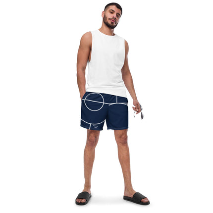 Navy & White Men's Boardshorts - Trump Tees