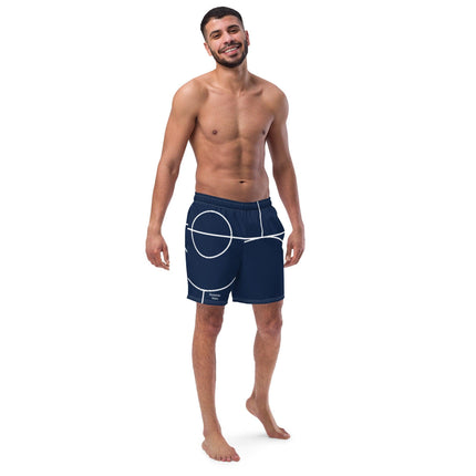 Navy & White Men's Boardshorts - Trump Tees