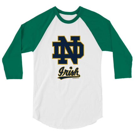 Notre Dame 3/4 Sleeve Raglan Shirt - Trump Tees