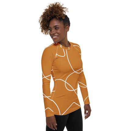 One Line Gold Women's Rash Guard - Trump Tees