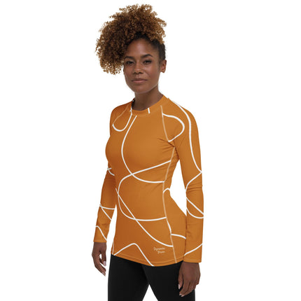 One Line Gold Women's Rash Guard - Trump Tees