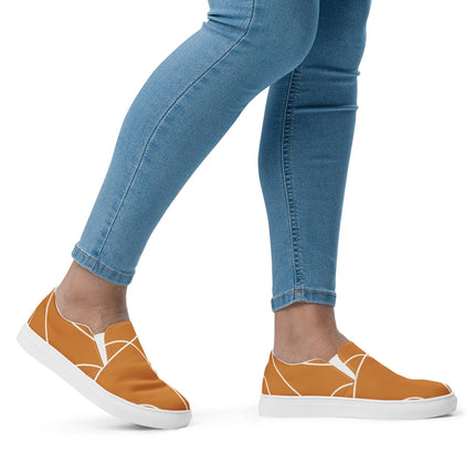 One Line Gold Women’s slip - on canvas shoes - Trump Tees