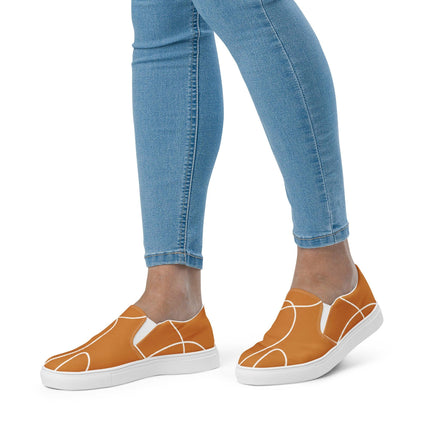 One Line Gold Women’s slip - on canvas shoes - Trump Tees