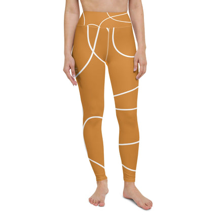 One Line Gold Yoga Leggings - Trump Tees