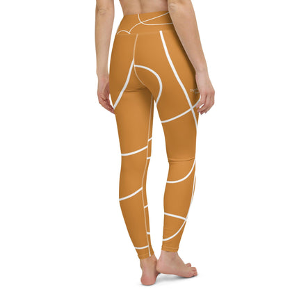 One Line Gold Yoga Leggings - Trump Tees