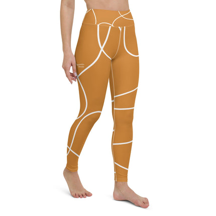 One Line Gold Yoga Leggings - Trump Tees