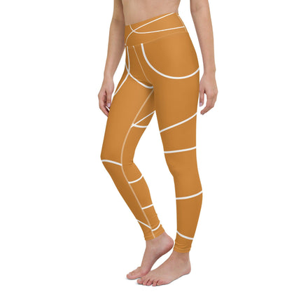 One Line Gold Yoga Leggings - Trump Tees