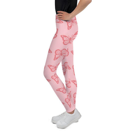 Pink Butterfly Youth Leggings - Trump Tees