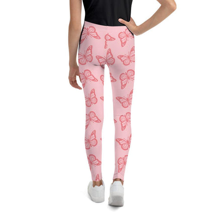 Pink Butterfly Youth Leggings - Trump Tees