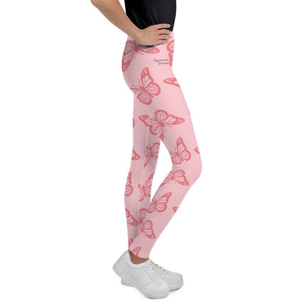 Pink Butterfly Youth Leggings - Trump Tees