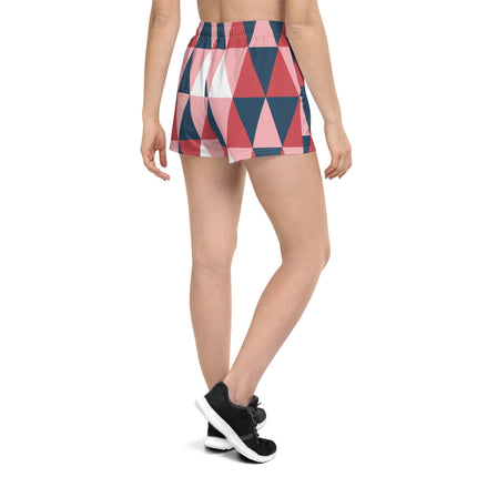 Pink Geometric Women’s Athletic Shorts - Trump Tees