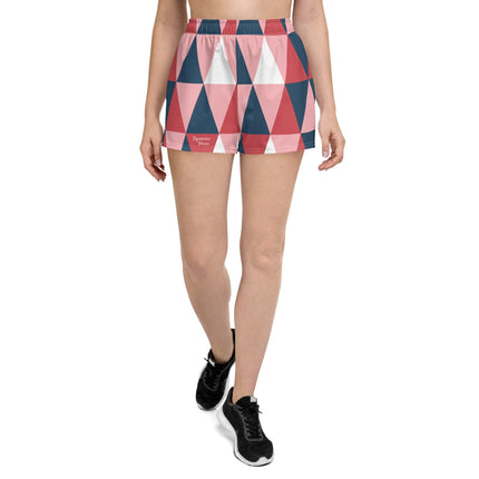 Pink Geometric Women’s Athletic Shorts - Trump Tees