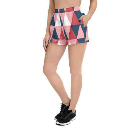 Pink Geometric Women’s Athletic Shorts - Trump Tees