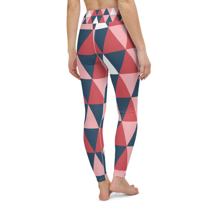 Pink Geometric Yoga Leggings - Trump Tees